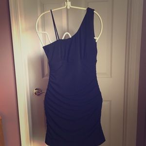 One shoulder little black dress